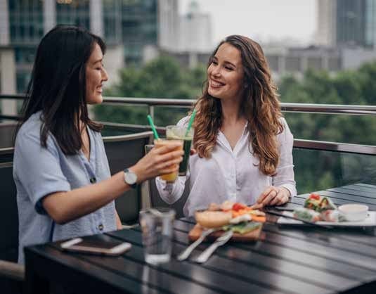 Dining outlets and retail stores