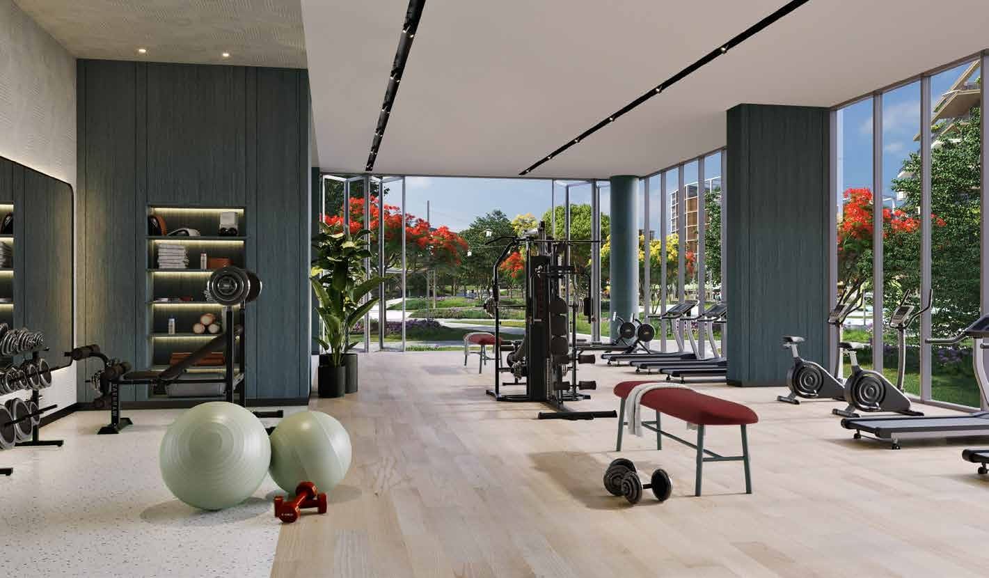 Outdoor gym and fitness station