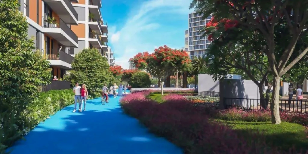 Central garden walk