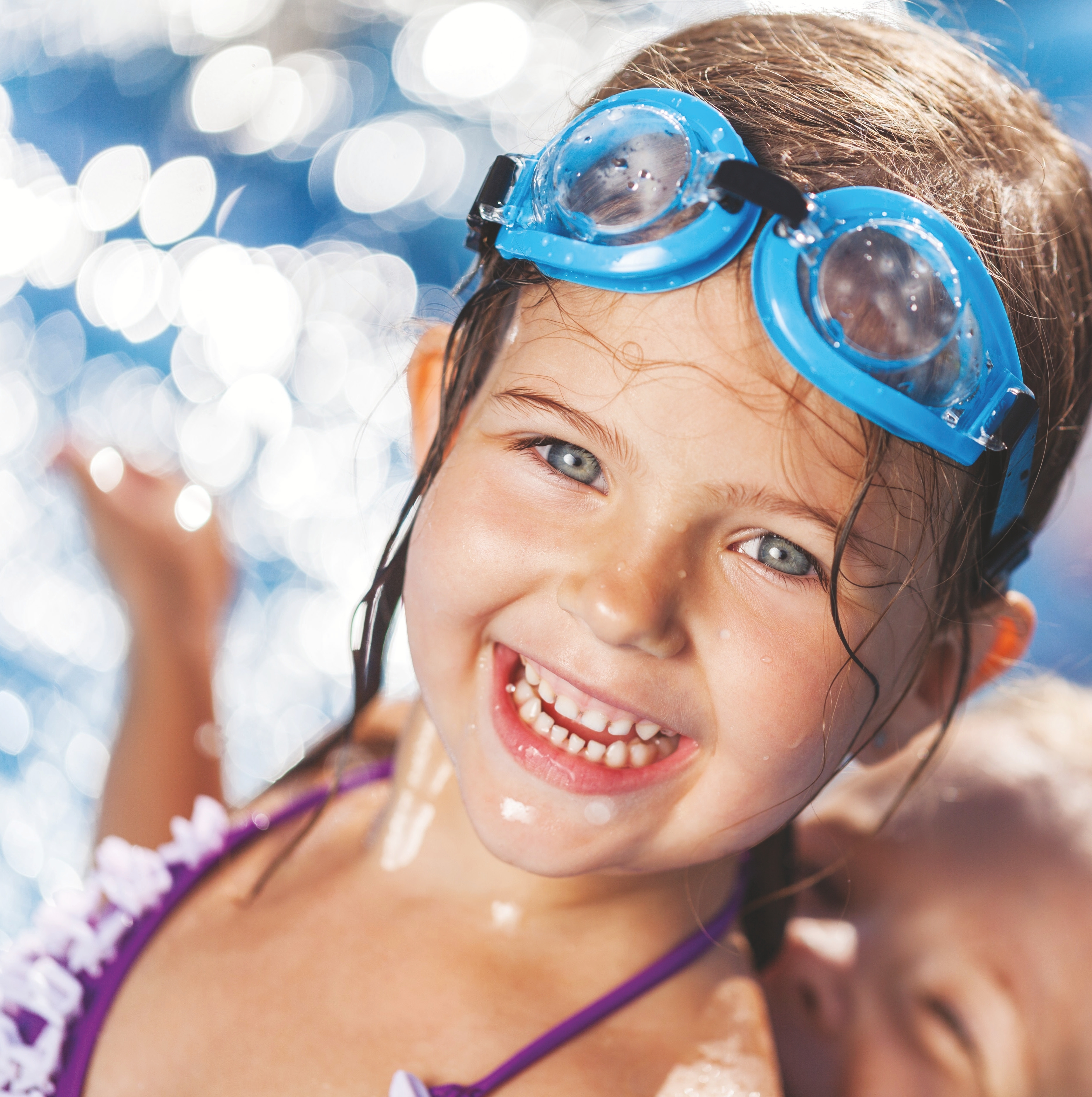 Shaded kids pool