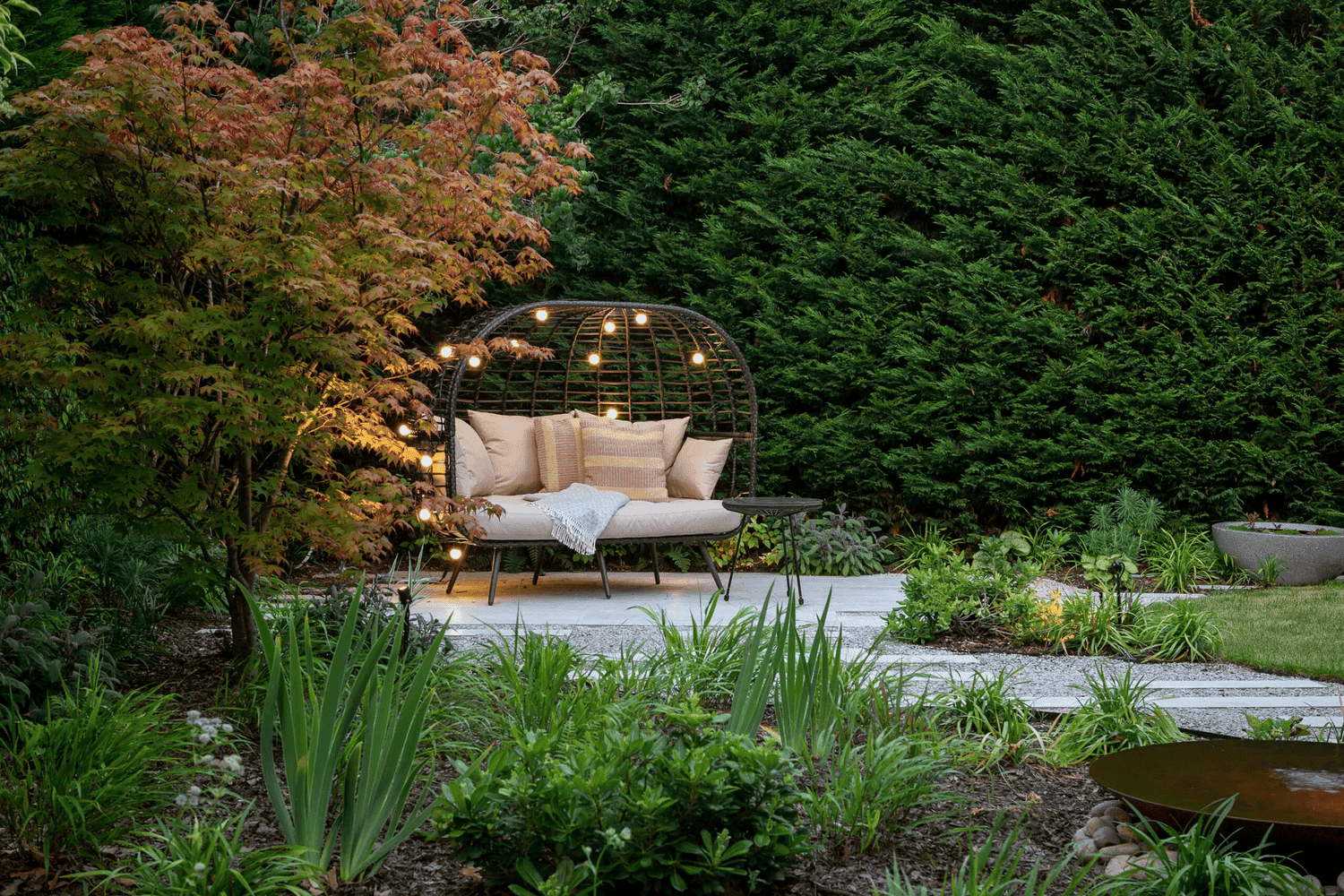 Landscaped Lawn Area