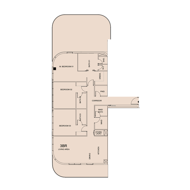 3 bedroom Apartments -  Cotier House 2