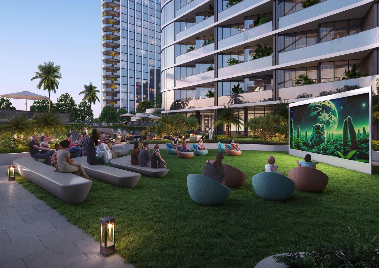 Open & Indoor Cinema Area