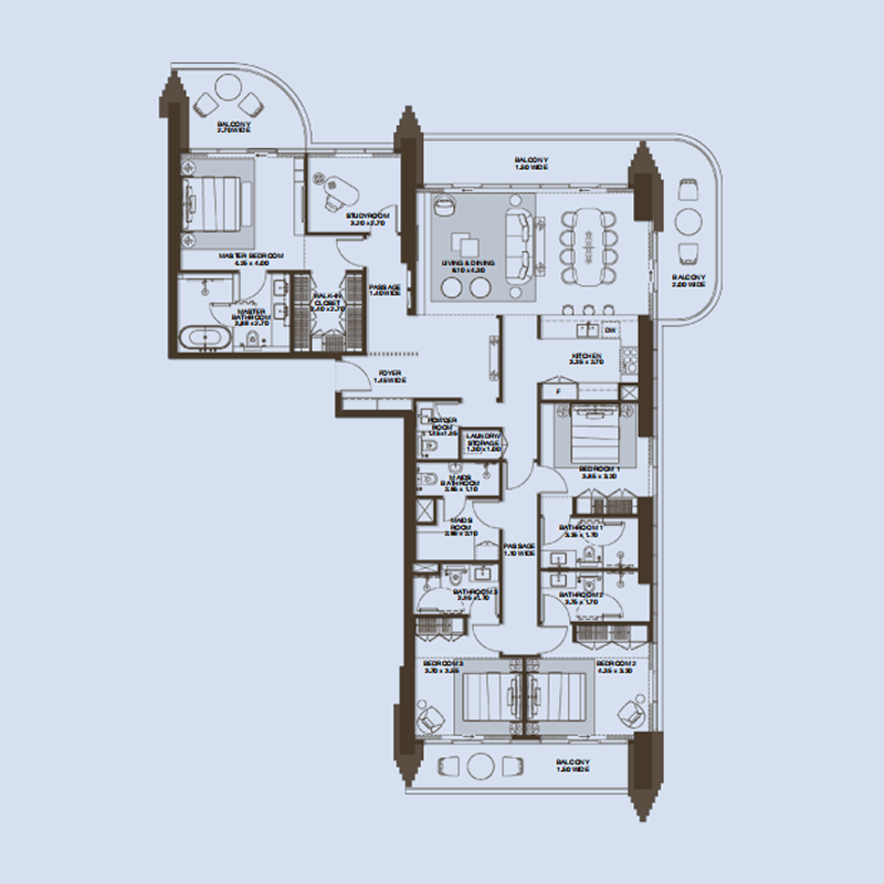 4 bedroom Apartments -  Atelis