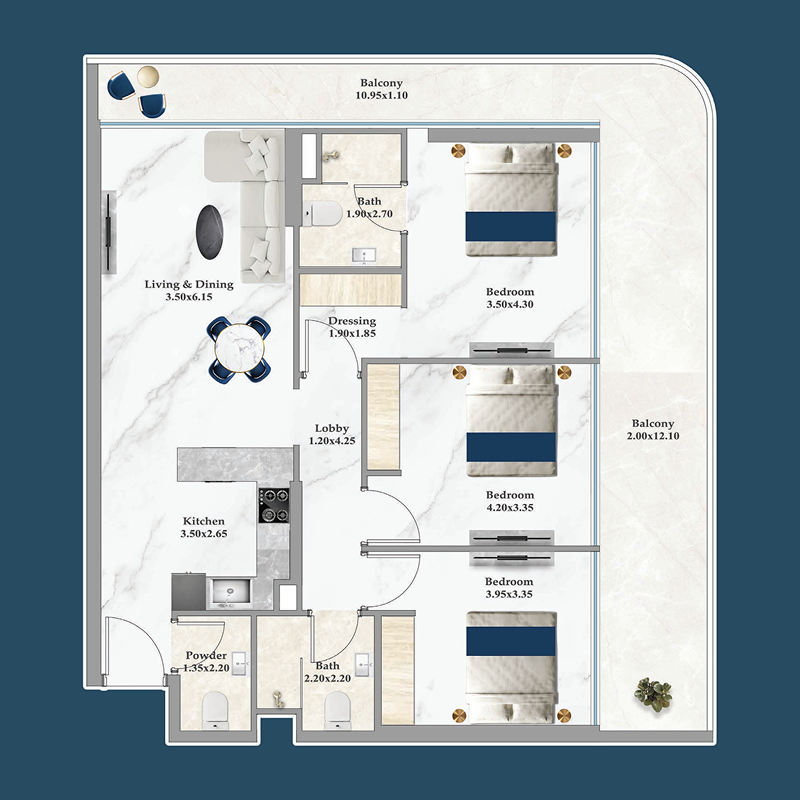 3 bedroom Apartments -  Sparklz
