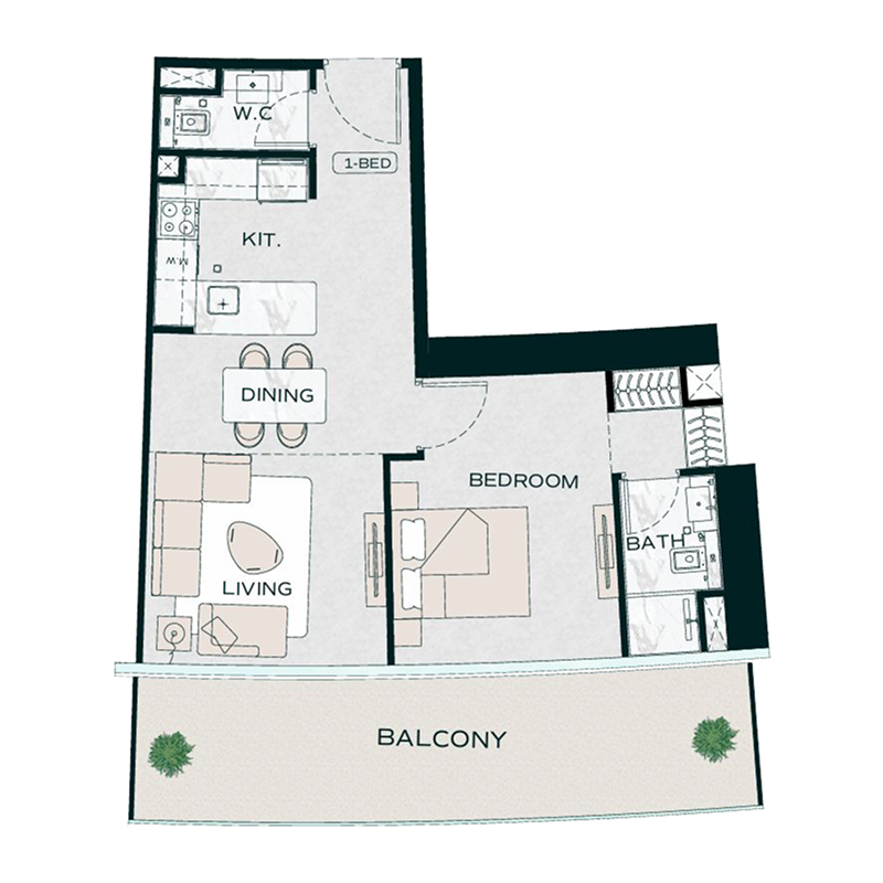 1 bedroom Apartments -  Binghatti Aquarise