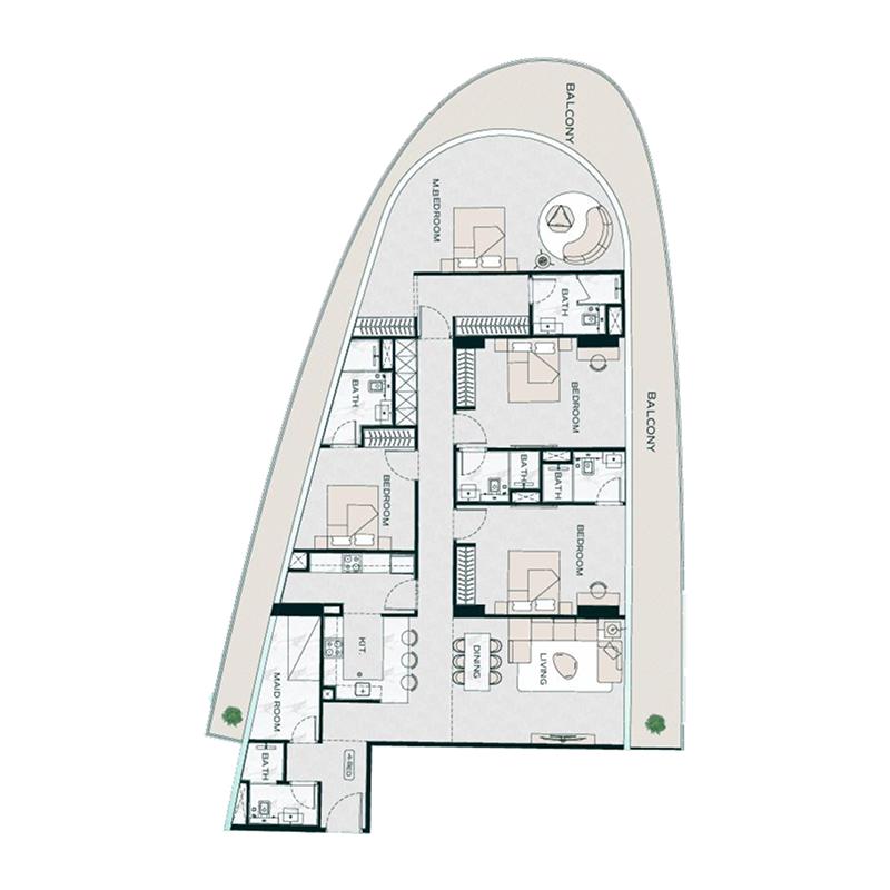 4 bedroom Apartments -  Binghatti Aquarise