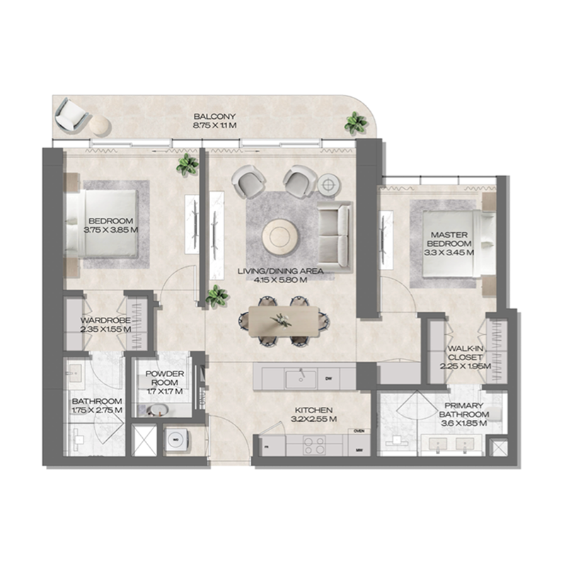 2 bedroom Apartments -  DWTN Residences