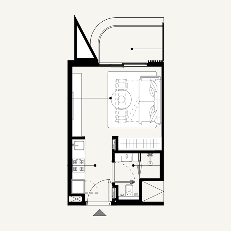 Studio Apartments -  Azizi Abraham