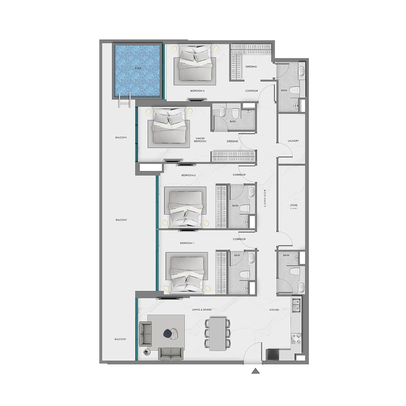 4 bedroom Apartments -  Ocean Crest