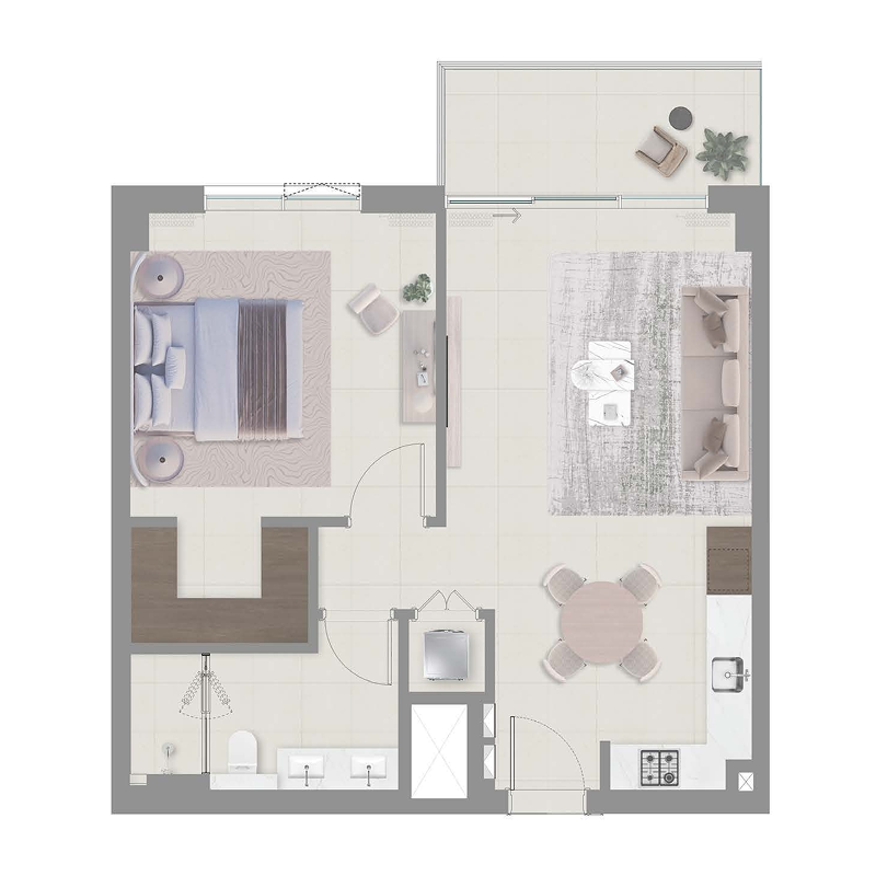 1 bedroom Apartments -  Aurea