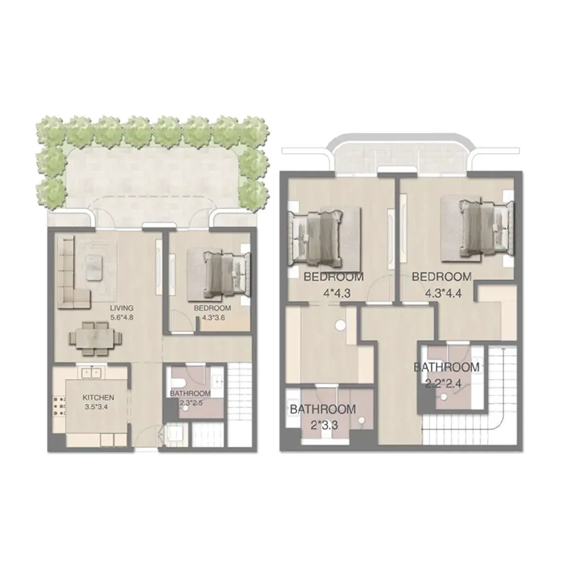 3.0 bedrooms apartments -  Mirasol Mina