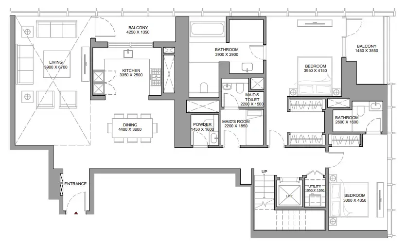 4.0 bedrooms apartments -  The Element at Sobha One