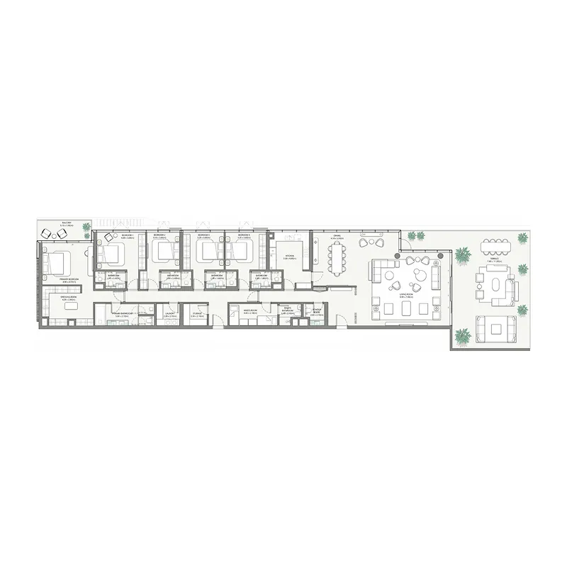 5.0 bedrooms apartments -  Palm Central Private Residences