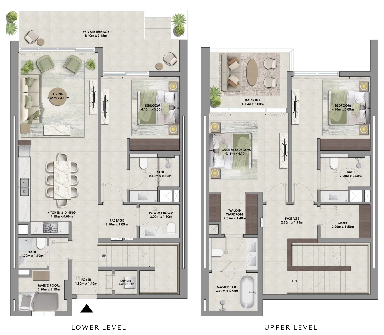 3.0 bedrooms townhouse -  Palace Residences Hillside