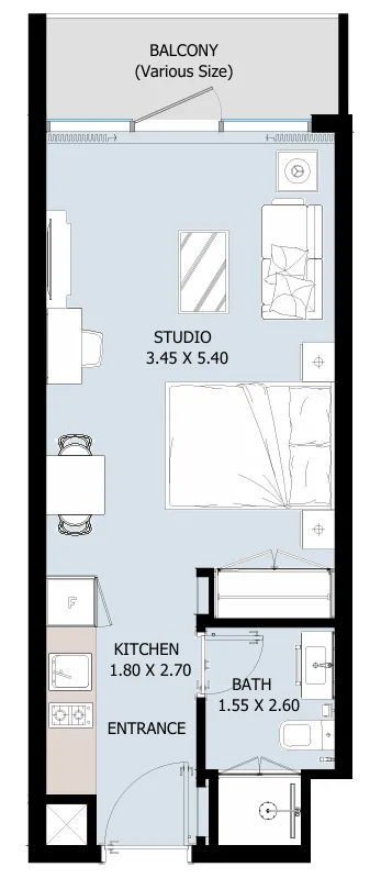 0.0 bedroom apartments -  Verdana IX