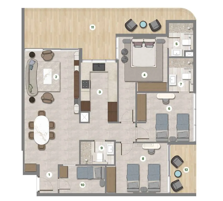 3.0 bedrooms apartments - Parkgreen Residences
