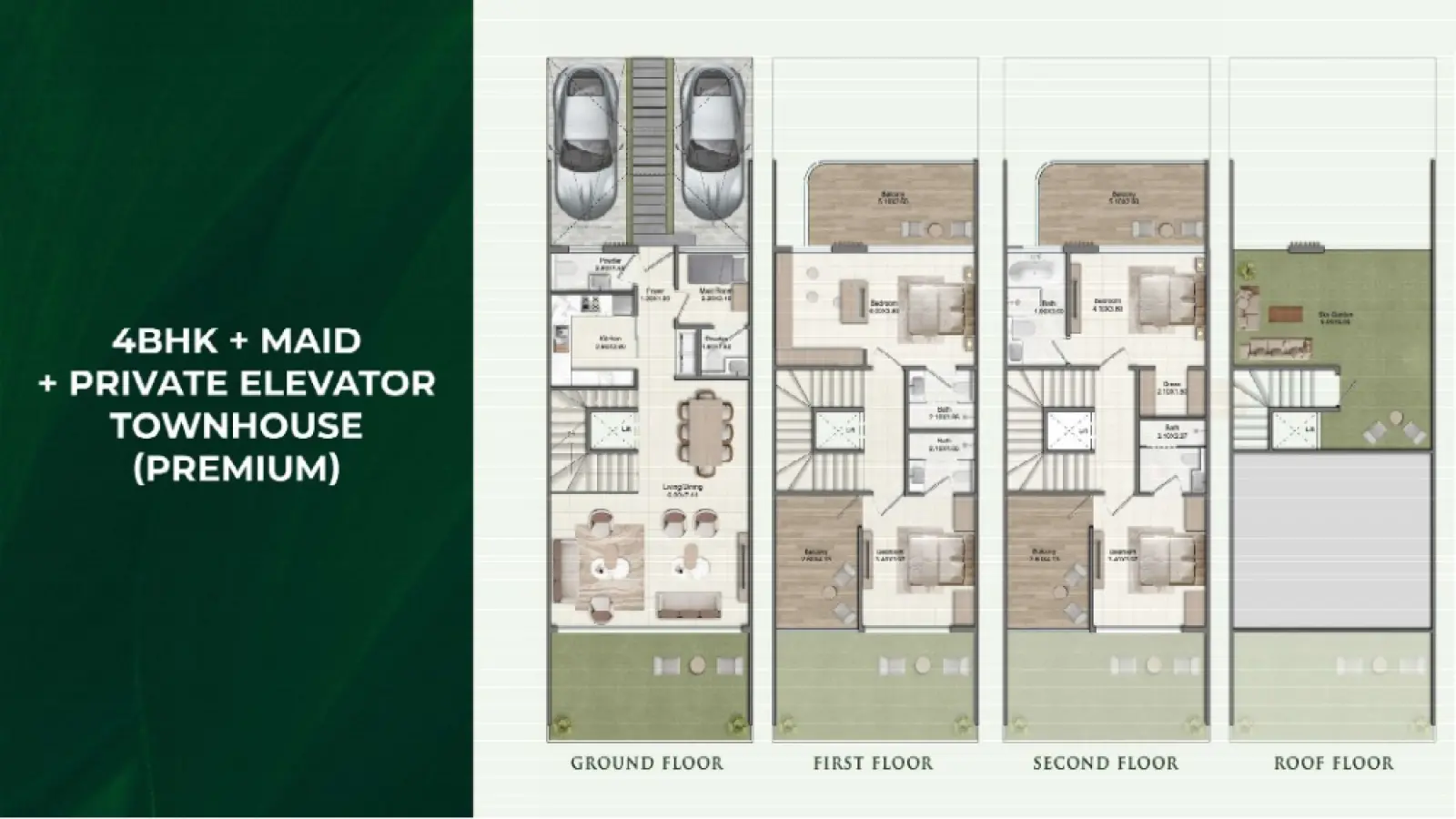 4 BHK + Maid Townhouse