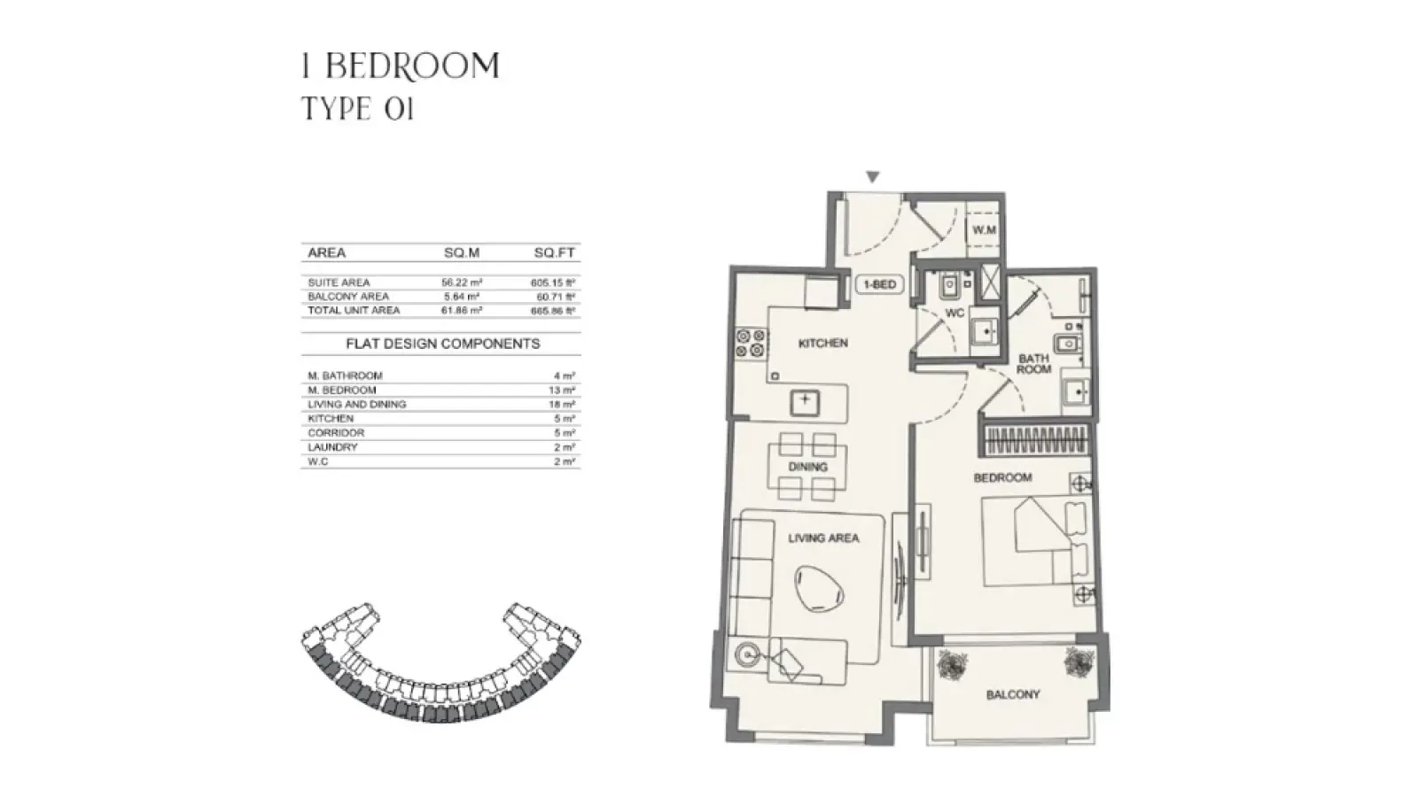 1 Bedroom Apartment