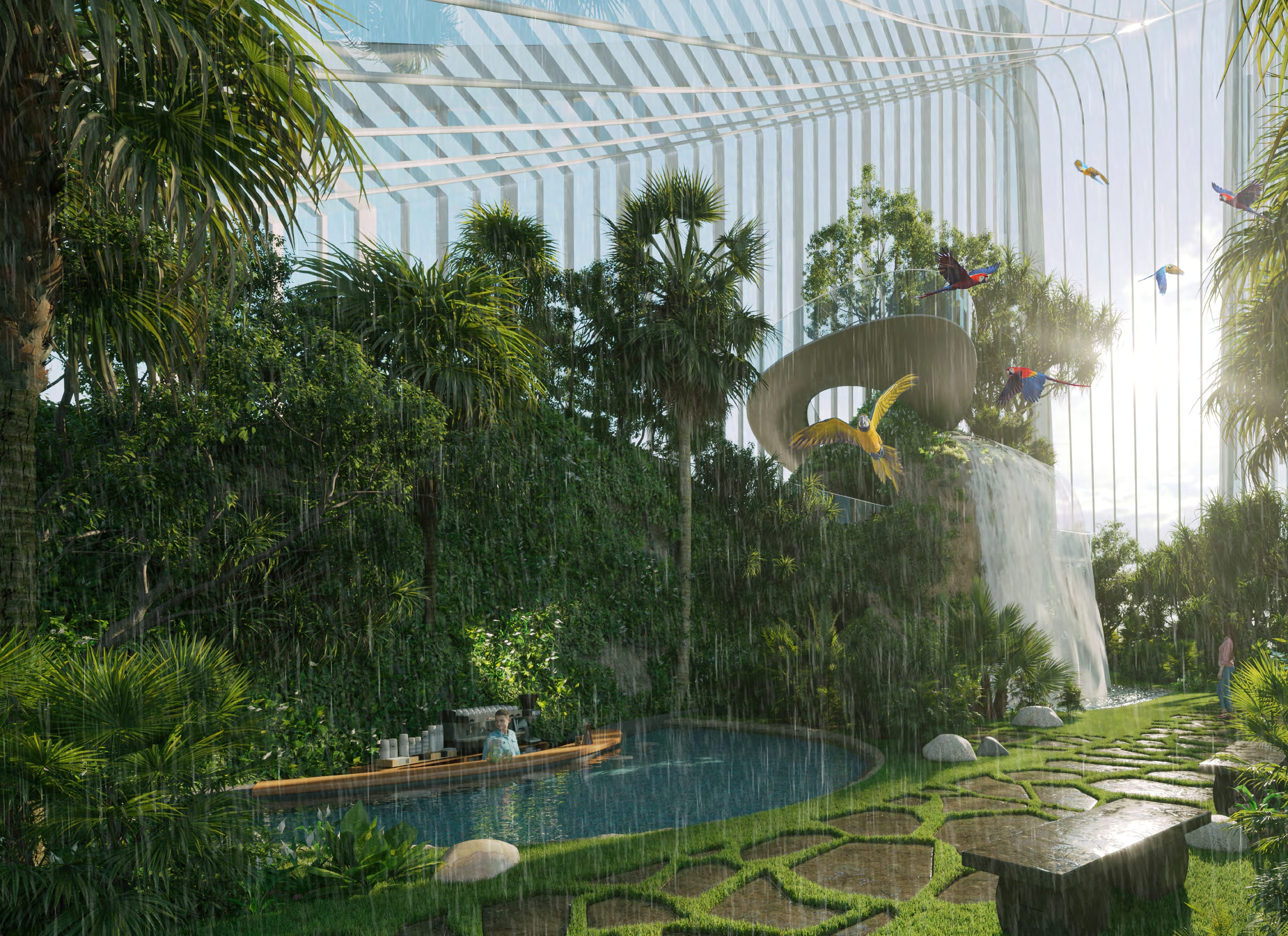 Sitting areas and Parks