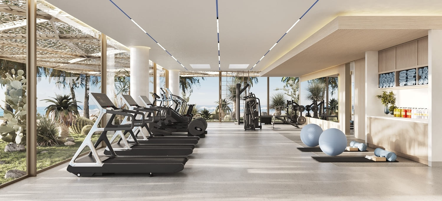 Gym with dance and yoga studio