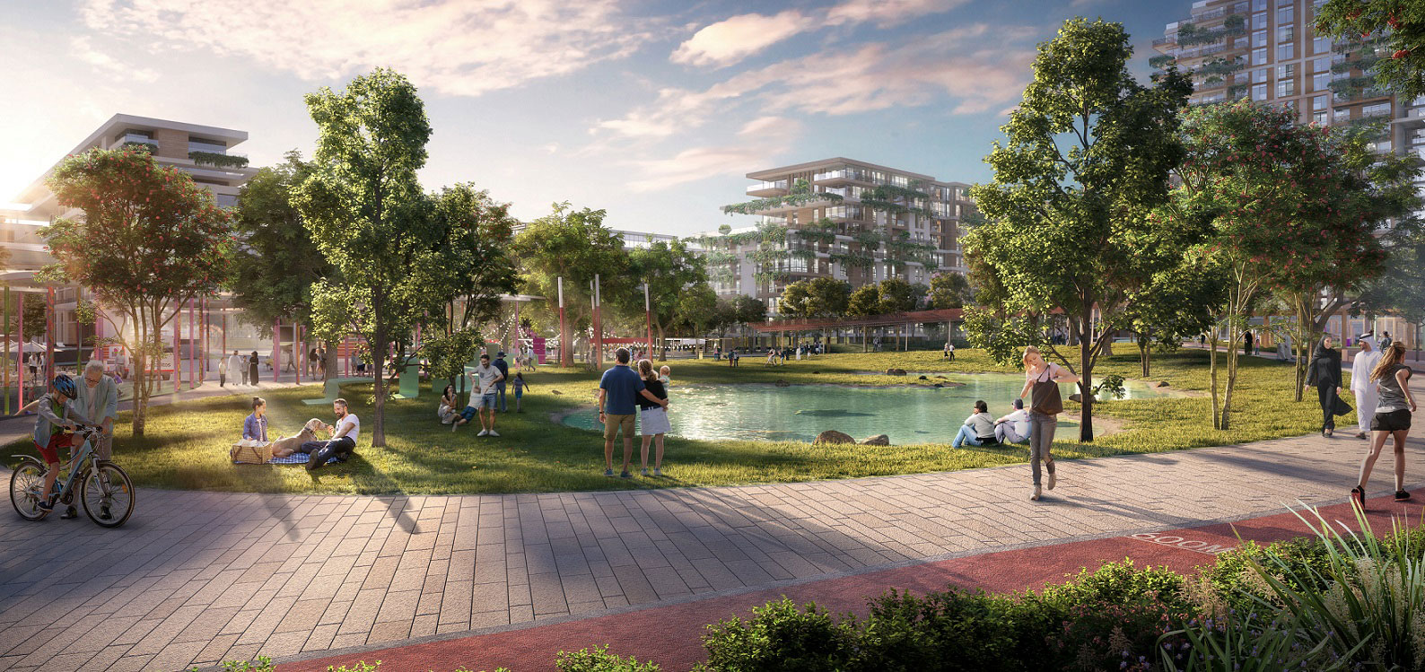 Central garden walk